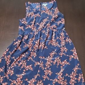 Old Navy Navy Blue Floral Kids Dress